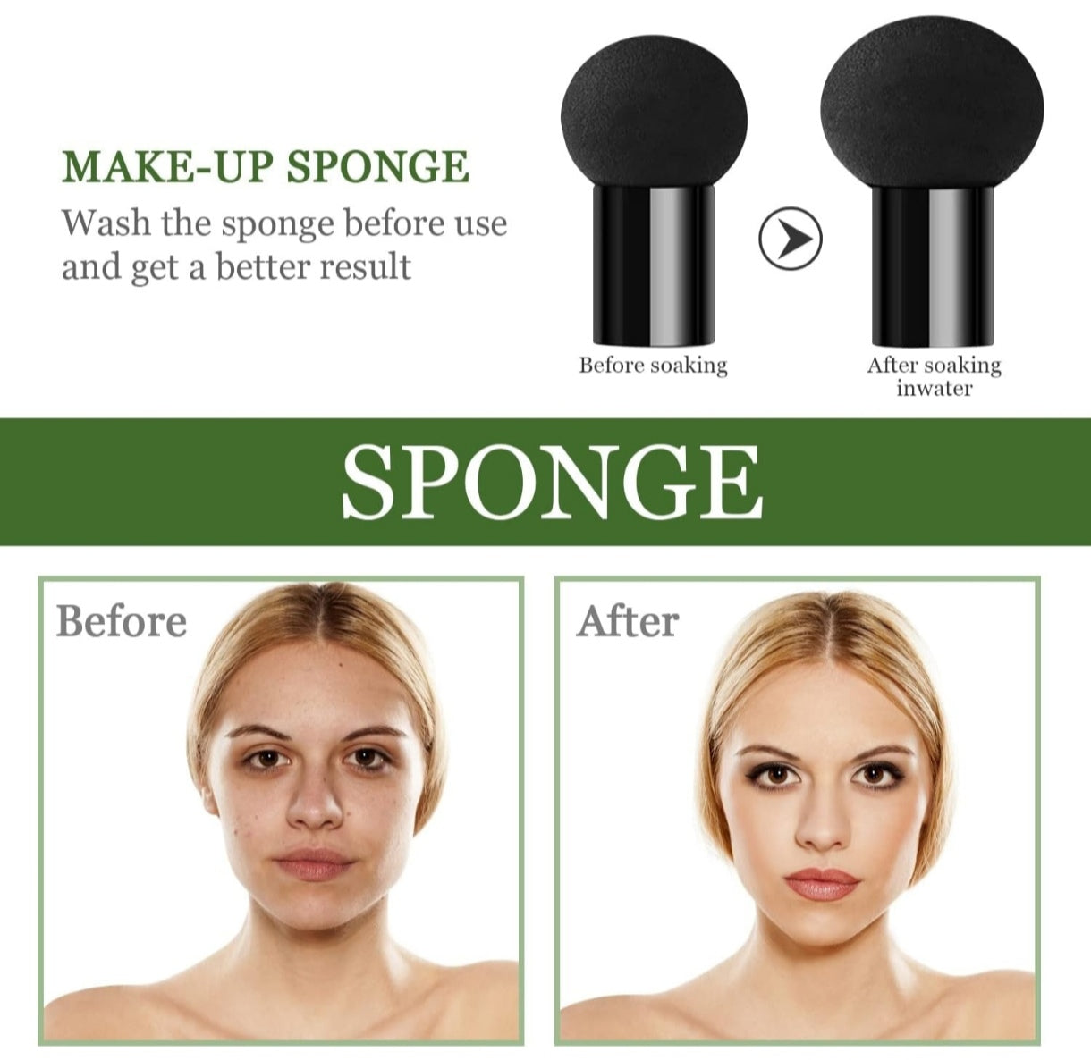 #2/#3.  Base de maquillaje CC tono  Cream con cojín de aire de cabeza de hongo, crema BB, corrector hidratante de larga duración, base de maquillaje BB Cream hidratante con esponja de maquillaje de hongos