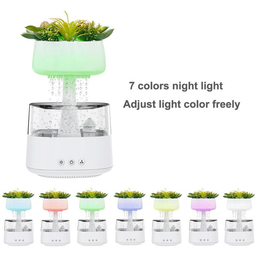 Humidificador Nube De Lluvia Con Bluetooth Usb Luces Control