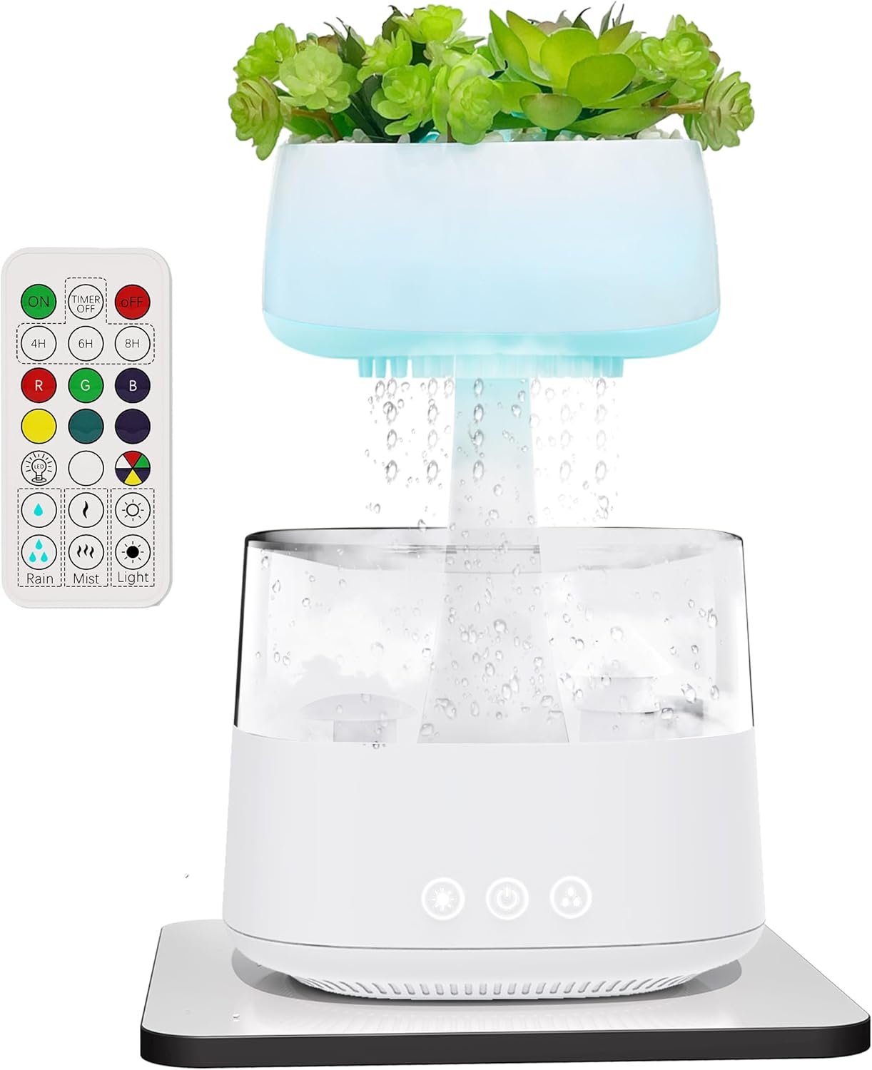 Humidificador Nube De Lluvia Con Bluetooth Usb Luces Control