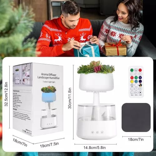 Humidificador Nube De Lluvia Con Bluetooth Usb Luces Control