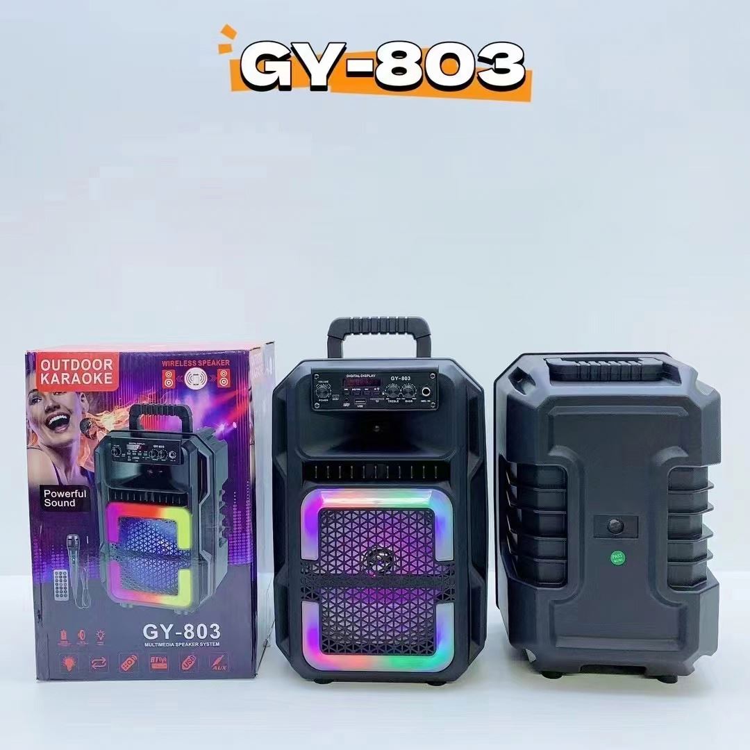 Altavoz Bluetooth portátil Super Bass de 8″ con micrófono con cable