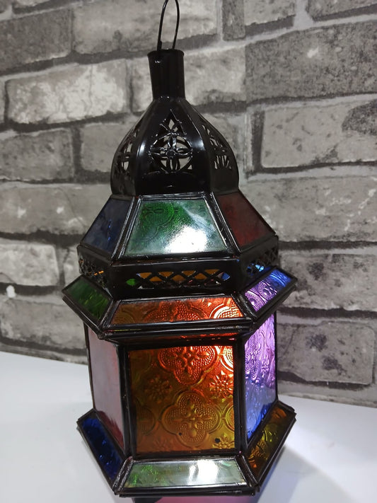 Porta velas colgante marroquí