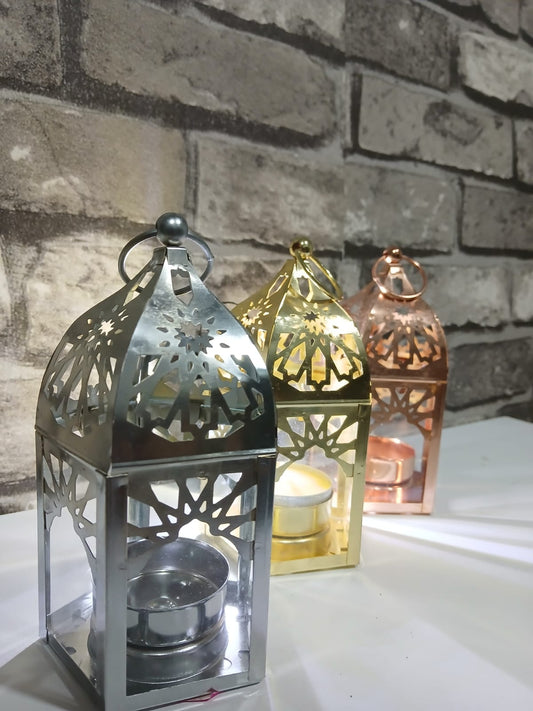 Farol portavela 3 colores 16×6 cm