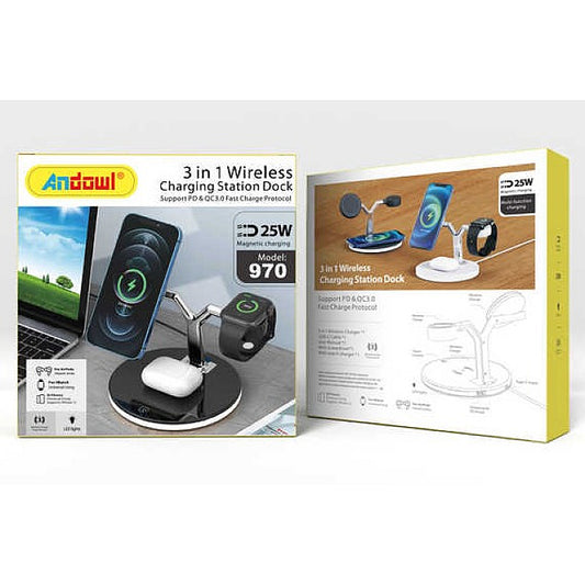 Potente carga inalámbrica para 4 dispositivos a la vez