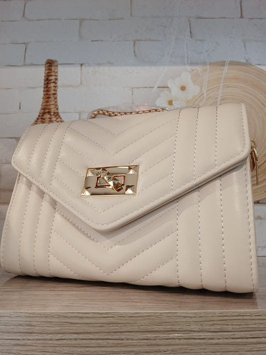 Bolso de cuero suave con rombos, bandolera de cuero PU con cadena,