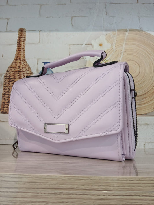 Bolso de cuero suave con rombos, bandolera de cuero PU con cadena,