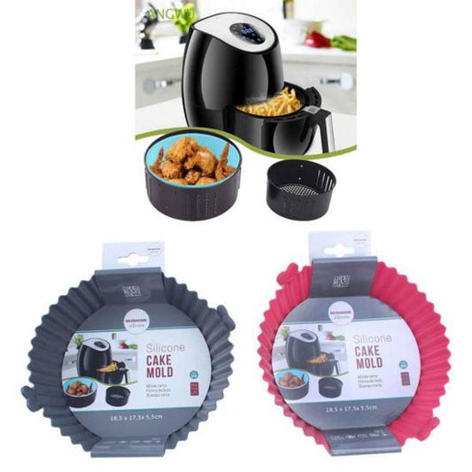 MOLDES SILICONA AIR FRYER 18,5X17,5X5,5CM SURTIDO