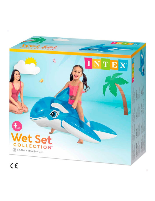 BALLENA HINCHABLE INTEX + 2 ASAS - 152X114 CM