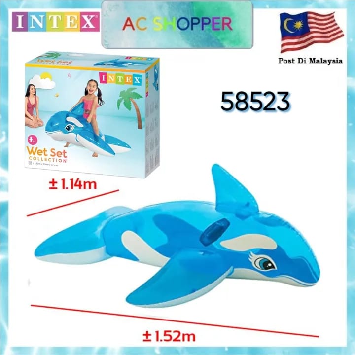 BALLENA HINCHABLE INTEX + 2 ASAS - 152X114 CM