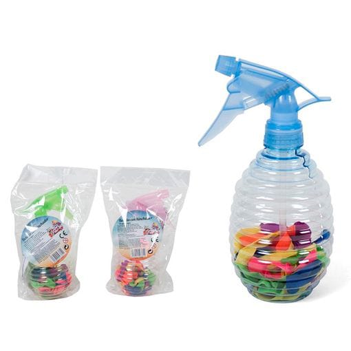 Botella Con Hinchador 50 Globos De Agua