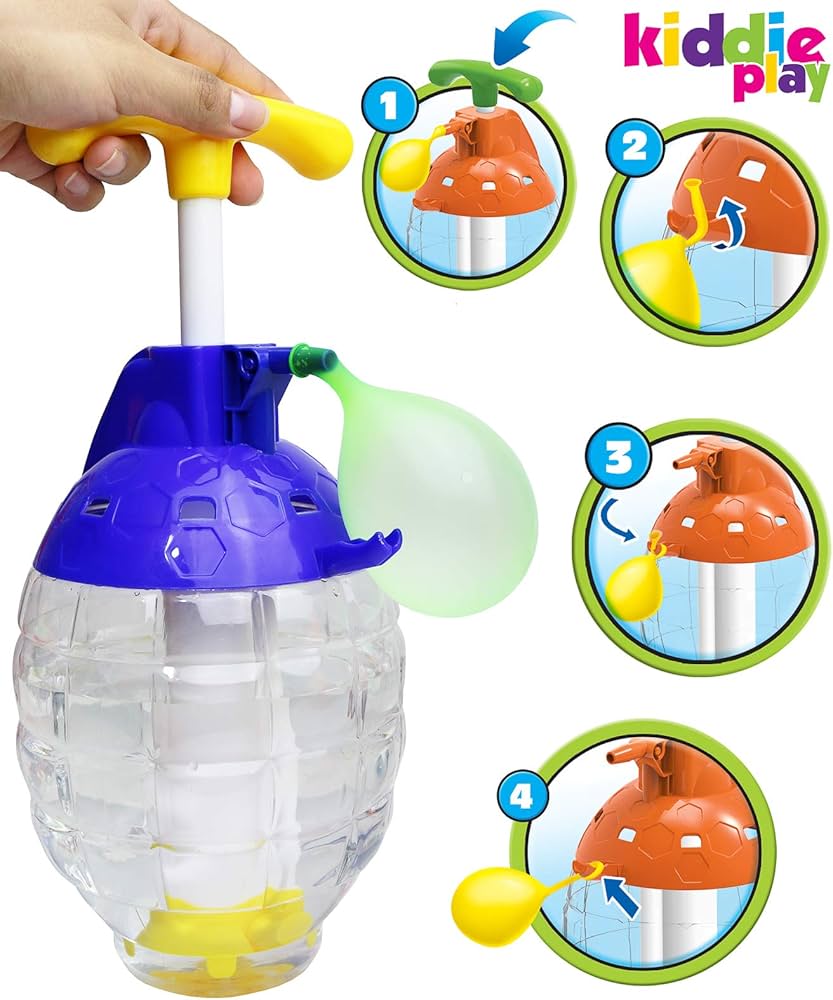 Kiddie Play - Globos de agua para niños con bomba de llenado (80 golobos)