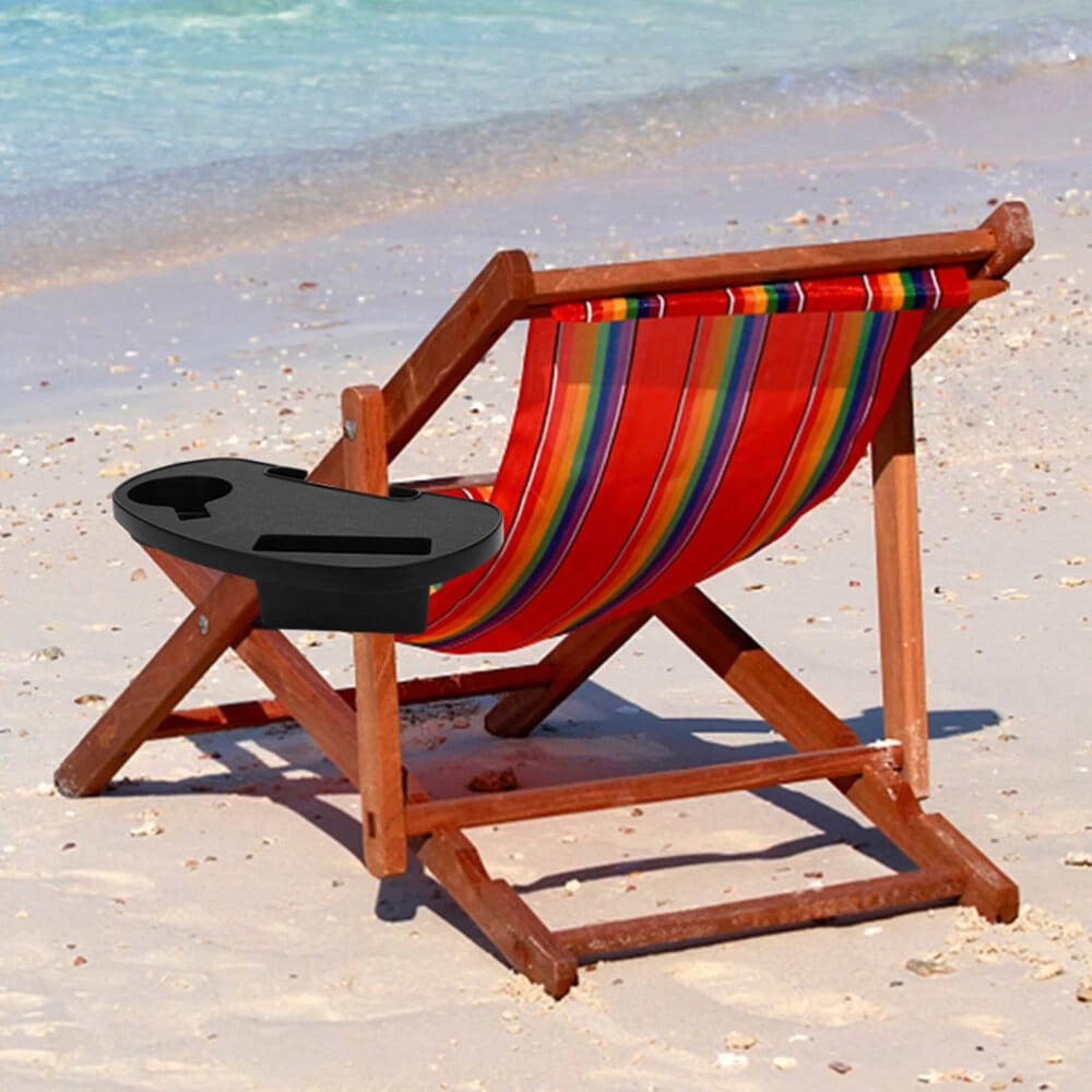 Bandeja portavasos, bandeja lateral para silla de playa Gravity Chair, silla con clip, fácil...