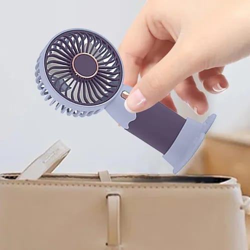 Mini Ventilador Portatil De Mano Recargable Soporte Celular
