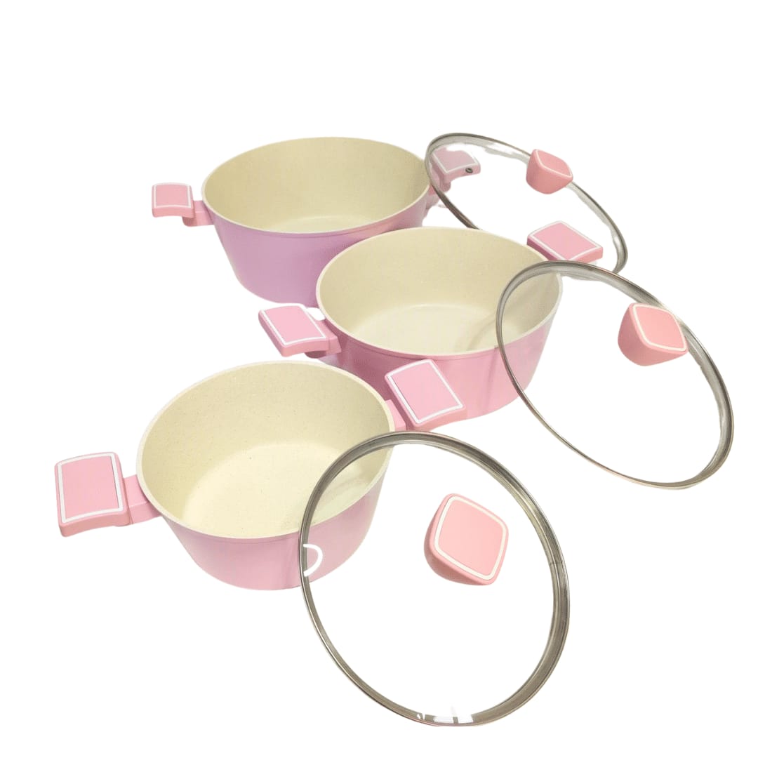 Royal swiss Batería de Cocina Rosa de 10 Piezas