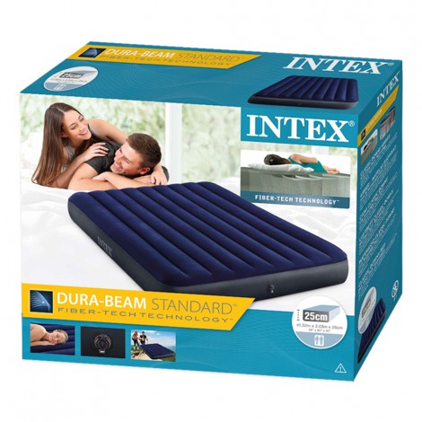 Colchón hinchable Intex Dura-Beam Downy 64759. Medidas: 152x203x25 cm.