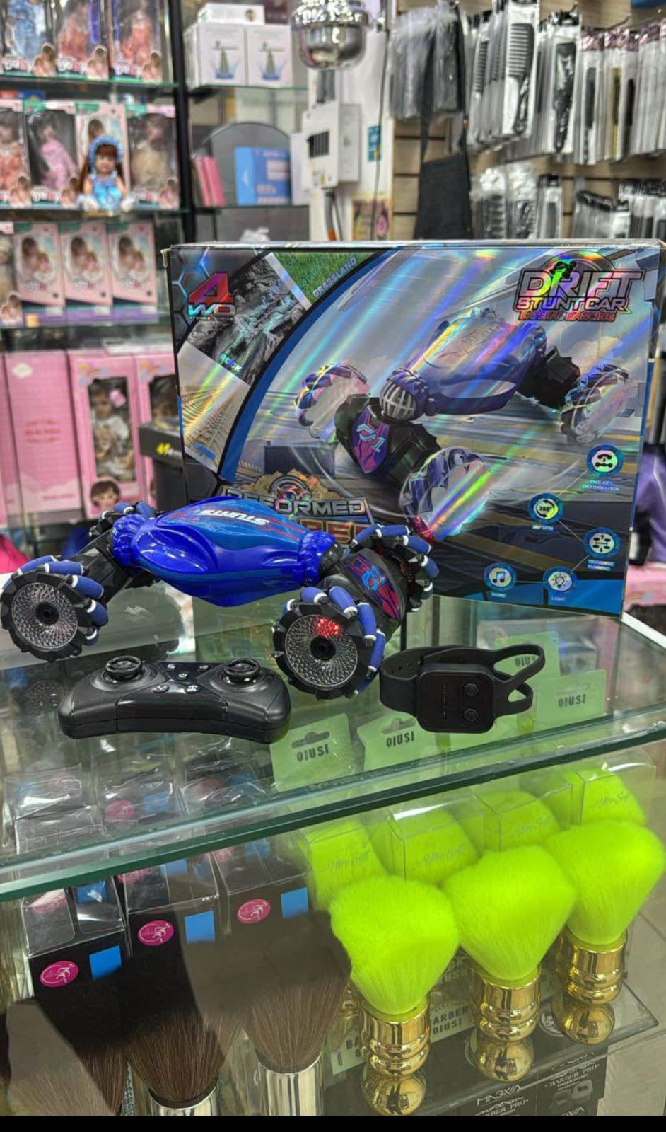 Carro acrobata de control remoto y sensor de mano