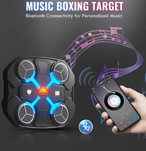 Entrenador De Boxeo Máquina Musical Electrónica + Guantes Bluetooth