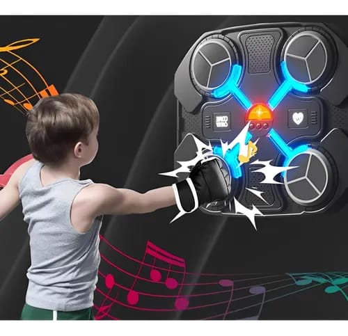 Entrenador De Boxeo Máquina Musical Electrónica + Guantes Bluetooth