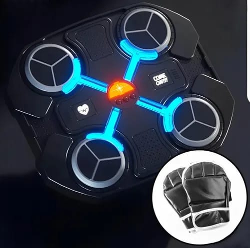 Entrenador De Boxeo Máquina Musical Electrónica + Guantes Bluetooth