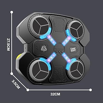 Entrenador De Boxeo Máquina Musical Electrónica + Guantes Bluetooth