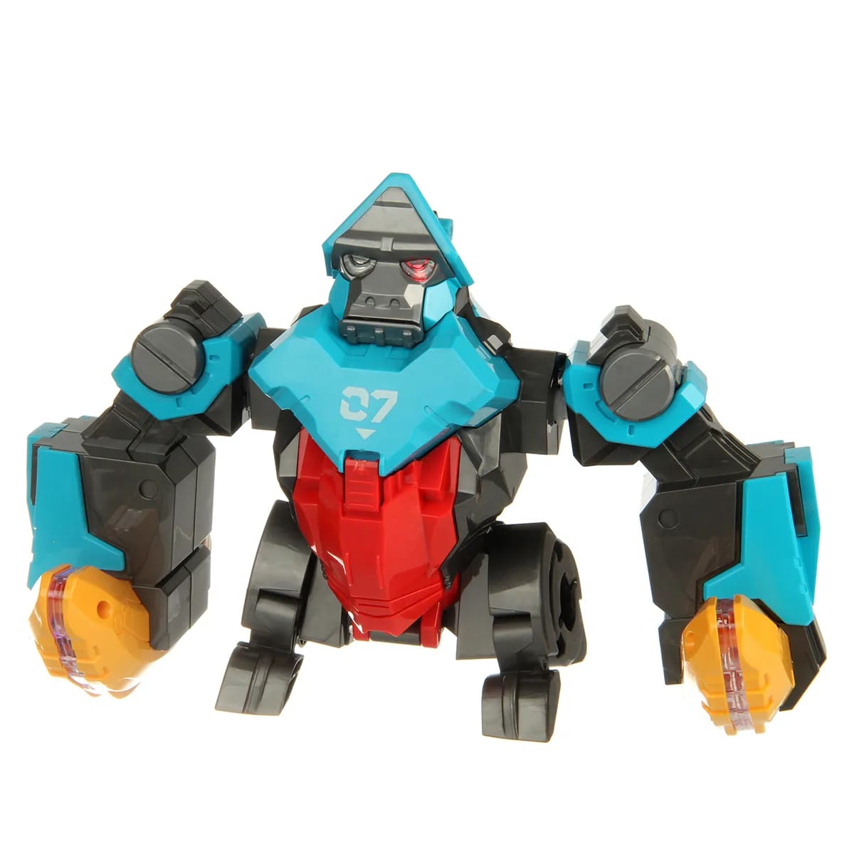 Robot gorila con luz y sonido en tamaño compacto y diseño original.
