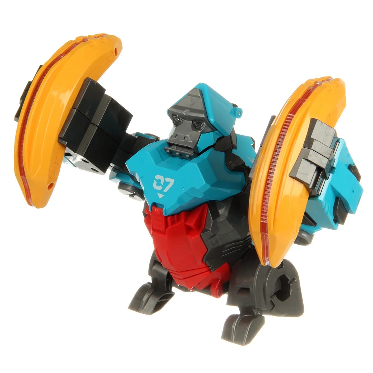 Robot gorila con luz y sonido en tamaño compacto y diseño original.