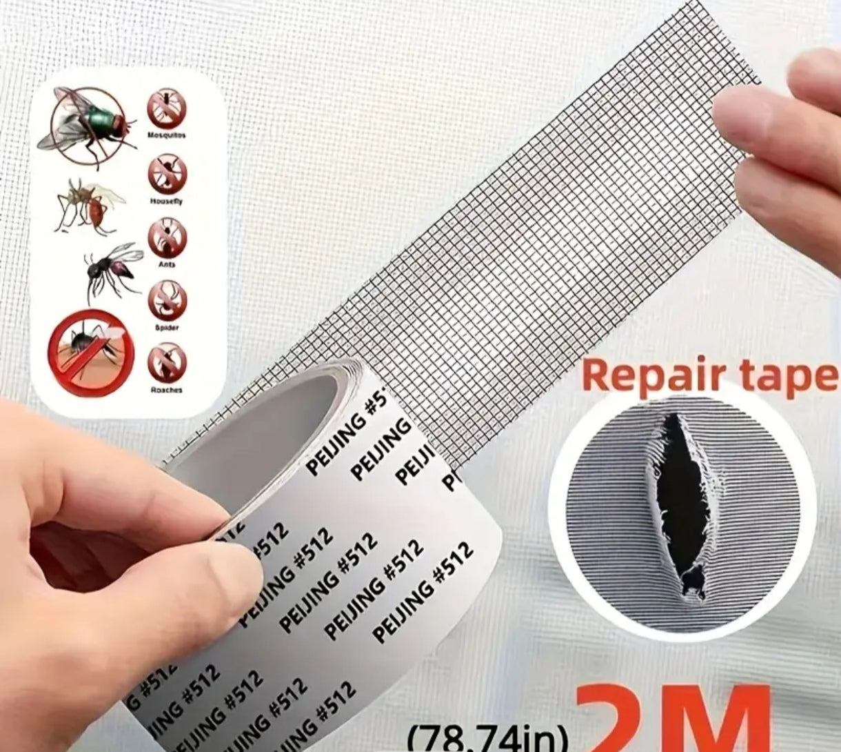 Cinta de reparación autoadhesiva para puertas y ventanas, 5cm.2m