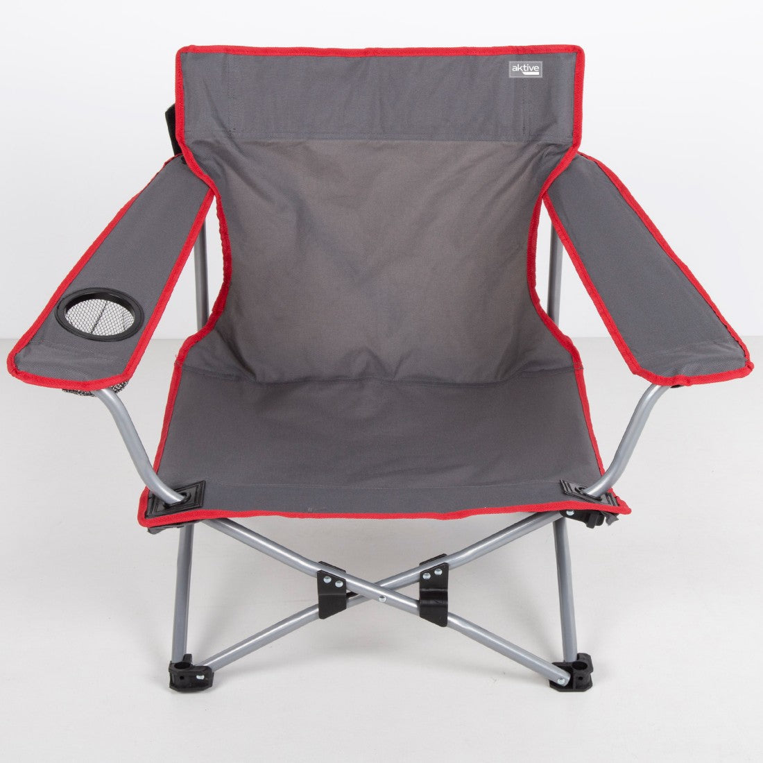 Silla baja plegable camping gris