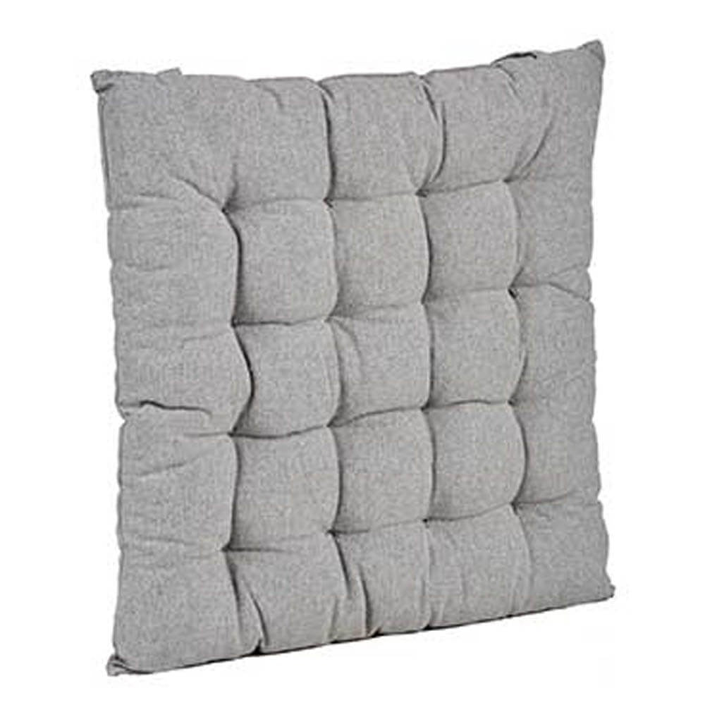 Cojín para silla gris de 40x40x5,5 cm, con relleno
