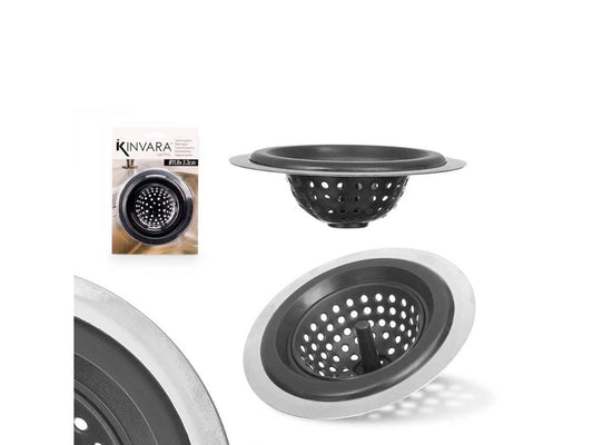 Tapon Fregadero Silicona Acero Negro