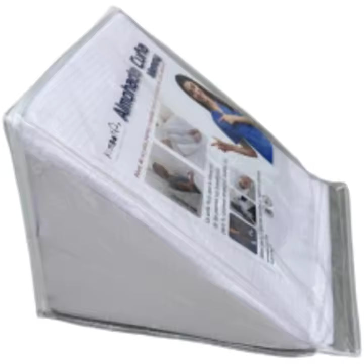 Almohada cojín con Forma de cuña para sofá y Cama. De Espuma Desenfundable blanca