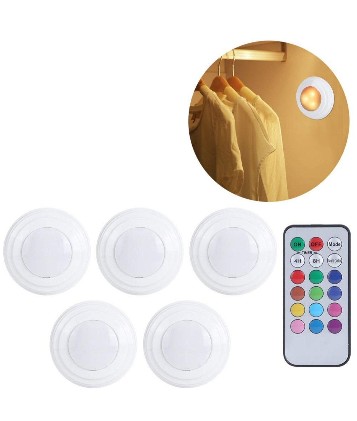 Luz LED para debajo del armario con control remoto lámpara de armario