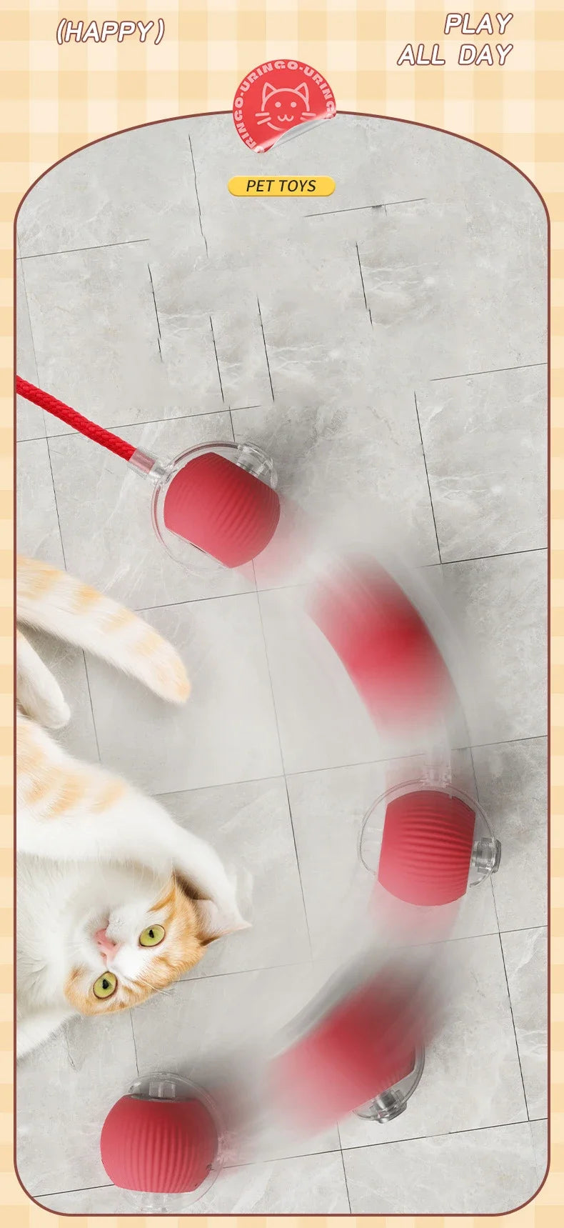 Bola para gatos recargable