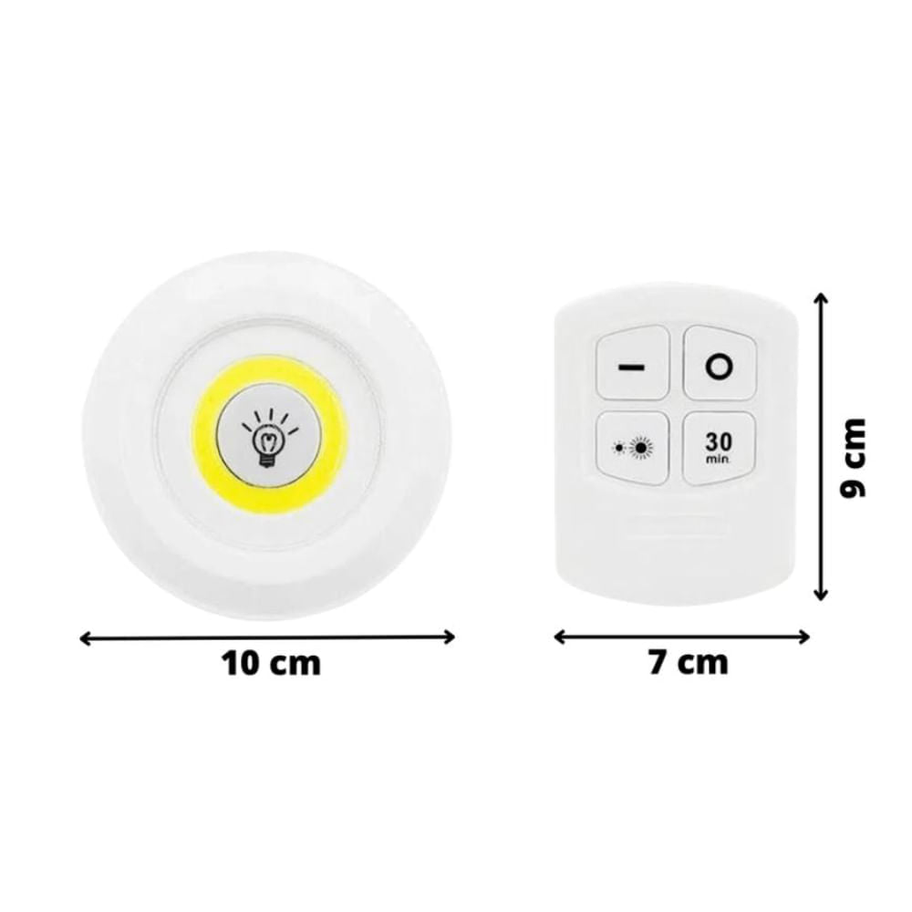 Luz Led con Control Remoto Inalámbrico 3 unidades
