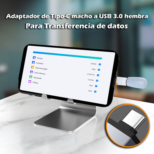 Adaptador Tipo C macho a USB 3.0 hembra