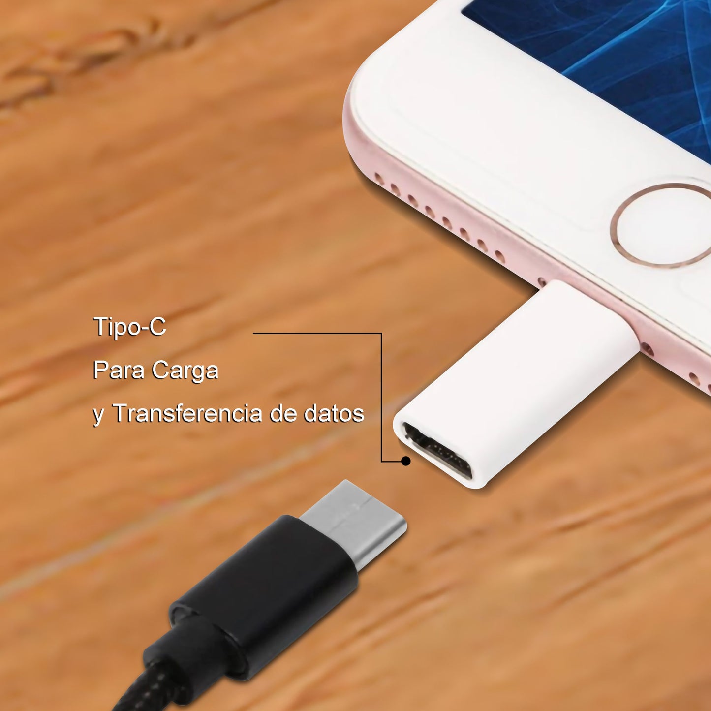 Adaptador LGT macho a TIPO C hembra