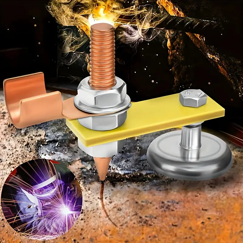 1pc Soporte Magnético de Soldadura Mejorado, Pinza de Succión Fuerte con Cabeza Magnética,