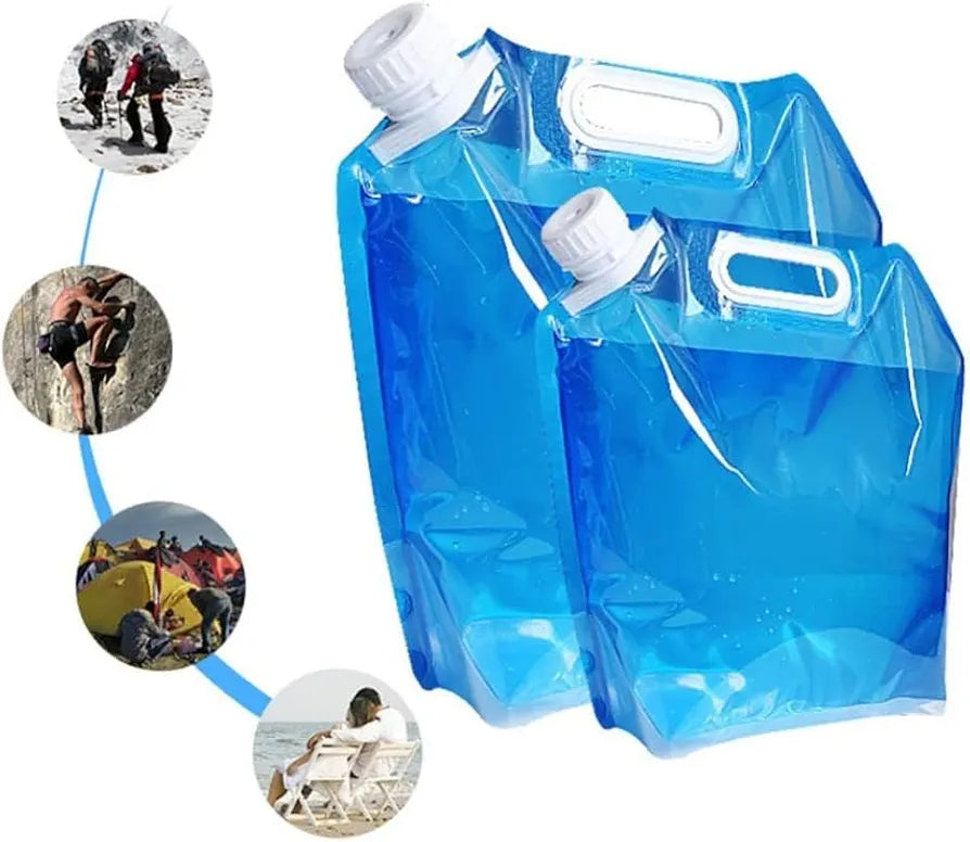 Bolsa de agua plegable, contenedor de agua plegable portátil,  10 L