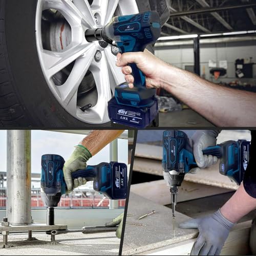 Kit de taladro percutor rotativo  4 en 1 de 48 V,