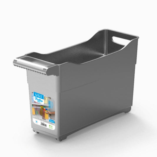 Carrito de plástico multiusos con ruedas - 27,8 x 45 x 16,8 cm - Cesta para diversos usos con ruedas para moverlo - Cesto para organización y almacenamiento