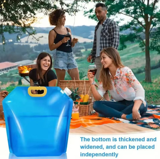 Bolsa de agua plegable, contenedor de agua plegable portátil,  10 L