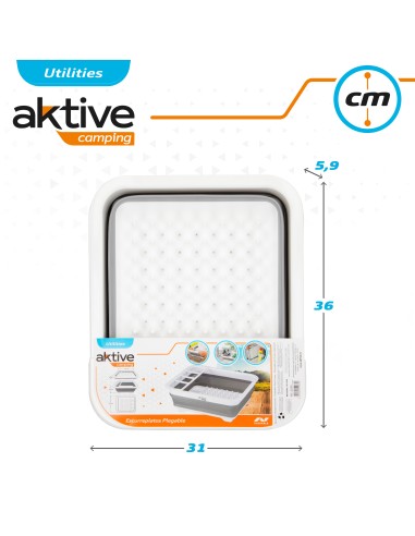 Escurreplatos plegable para camping