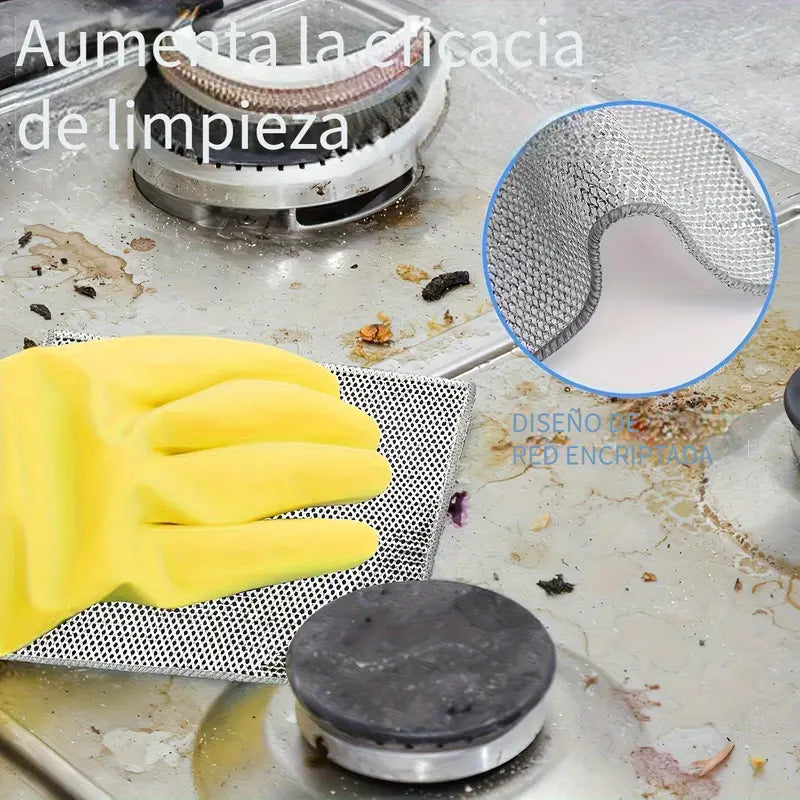 4 paños de limpieza ultrafinos con malla