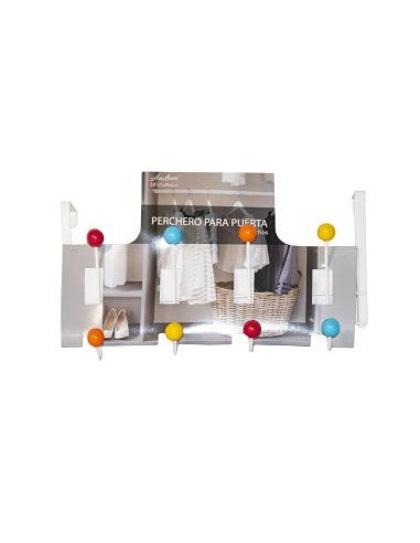 Perchero puerta con 6 ganchos - Organización para el hogar