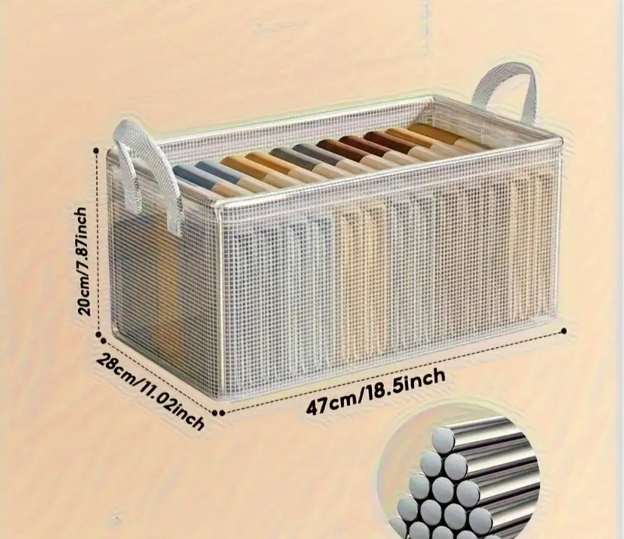 Caja para almacenar plegable