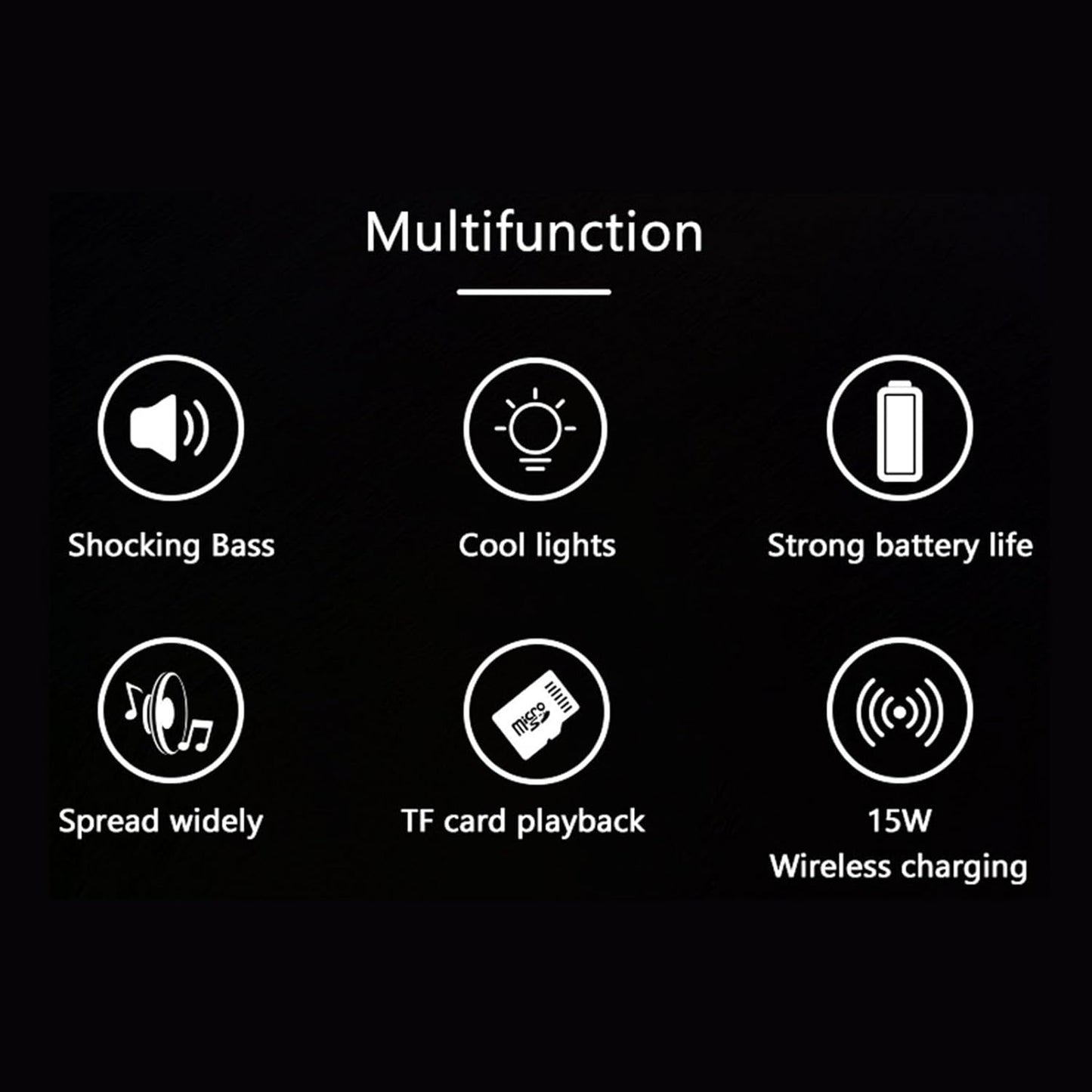 Altavoz RGB con bluetooth y carga inalámbrica