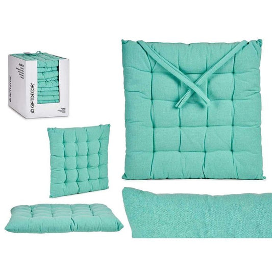 Cojín para sillas 40 x 5,5 x 40 cm Turquesa