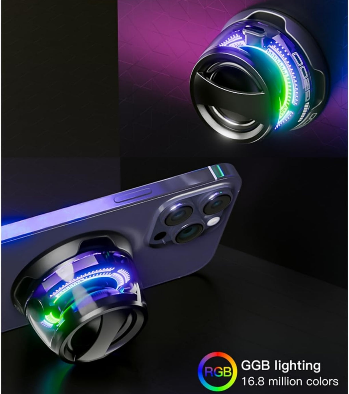 Altavoz Bluetooth magnético multifuncional, altavoz Bluetooth portátil G200 con luz de color multicolor RGB y soporte para teléfono, altavoz Bluetooth Magbeat impermeable para arroz al aire libre