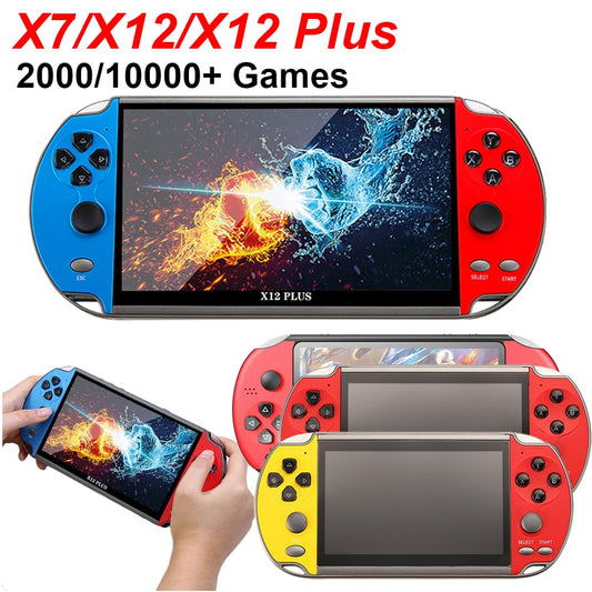 Consola de videojuegos portátil HLF de 4,3 pulgadas MP4, ergonómica, con doble joystick, compatible con juegos arcade y otros 10 emuladores. Cámara incorporada (color negro). Admite hasta 1500 juegos, con función de guardado instantáneo y carga rápida.