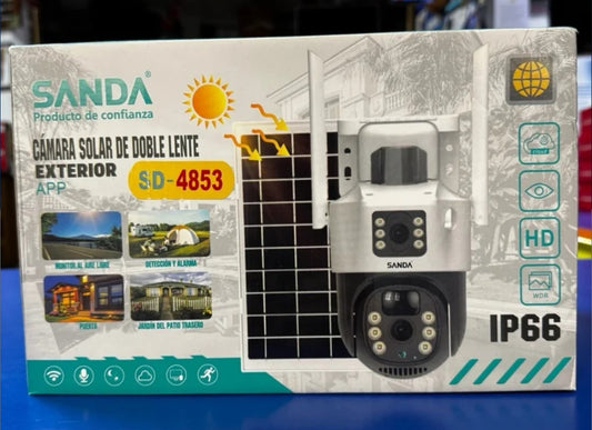 Camara solar  doble lente 
Exterior